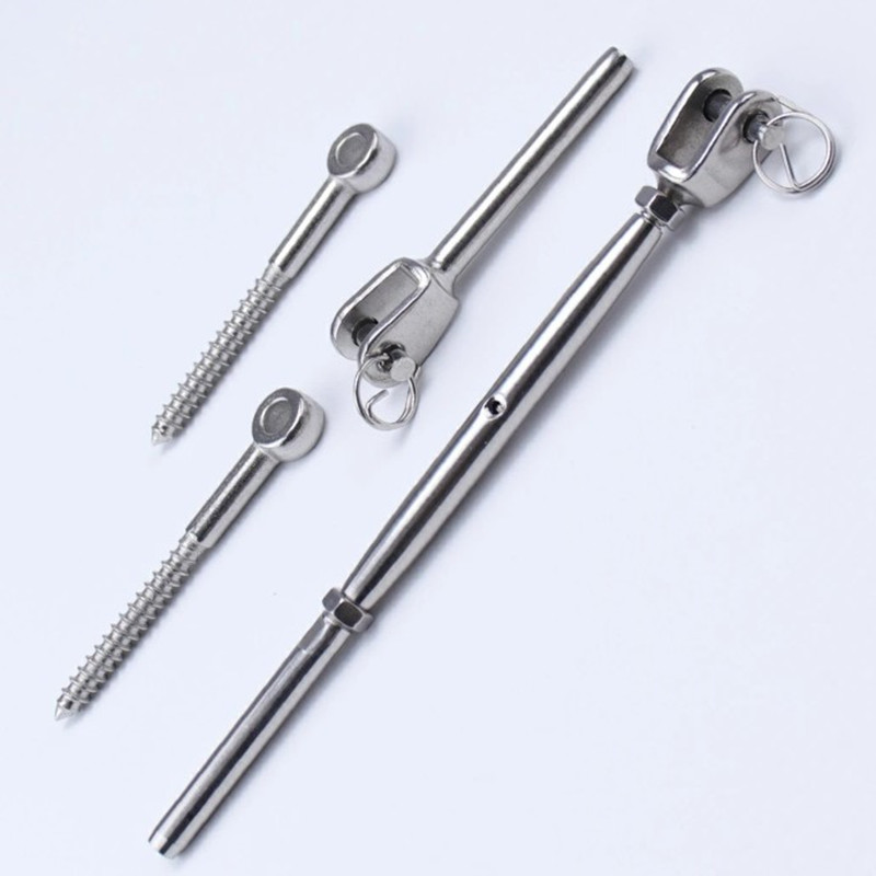 Stainless Steel Jaw Swage Stud Turnbuckle Balustrade Rigging for 1/8