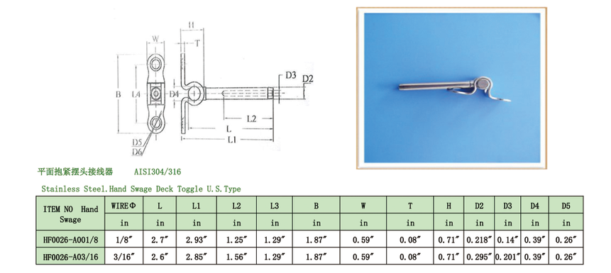 Surface Mount Heavy Duty Toggle Terminal for 3/16″ Cable