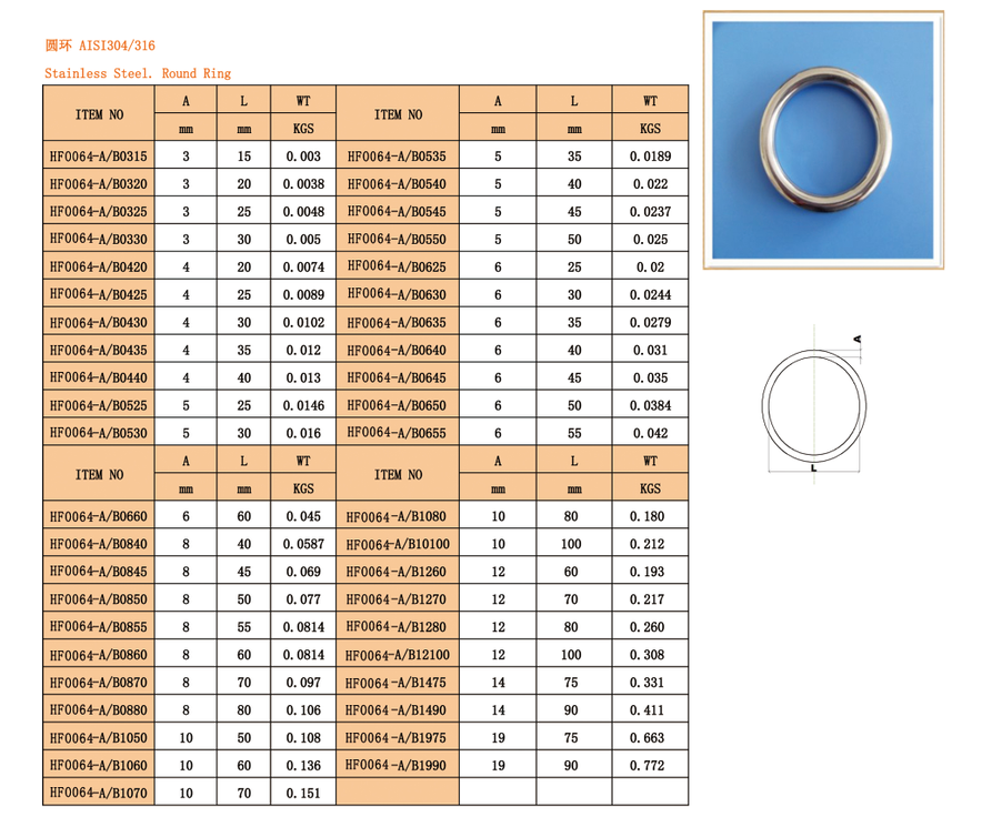 Stainless Steel Round Ring