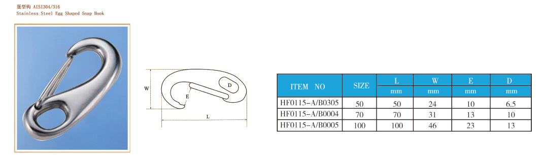 Egg Shaped Spring Snap Hook