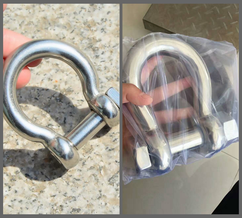 Stainless Steel Bow Shackle with Square Head