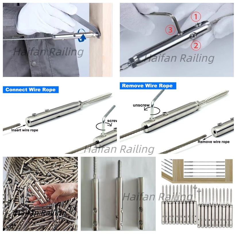 Swageless Self Assembly Terminal, 3 Jacksscrews Swageless Self Assembly Terminal, 3 Jacksscrews