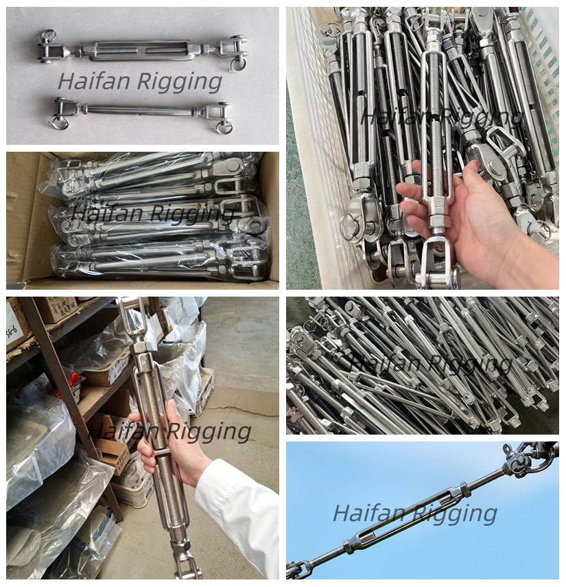 European Type Open Body Turnbuckle with Jaw and Jaw