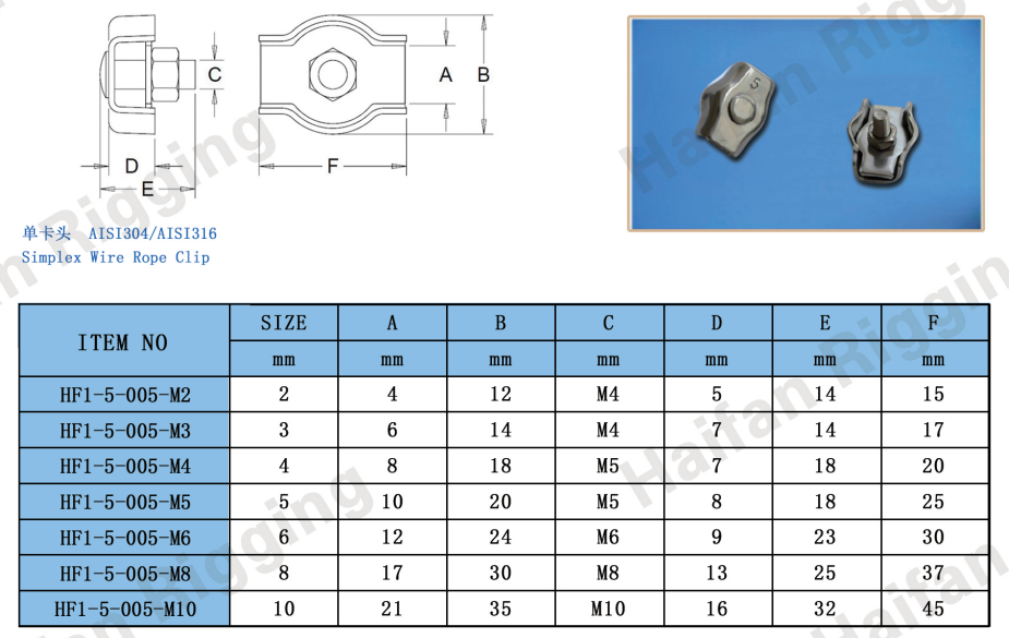 Simplex Wire Rope Clip