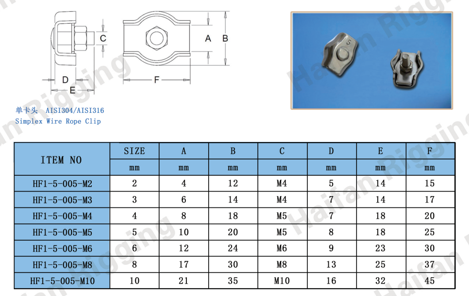 Duplex Wire Rope Clip Duplex Wire Rope Clip