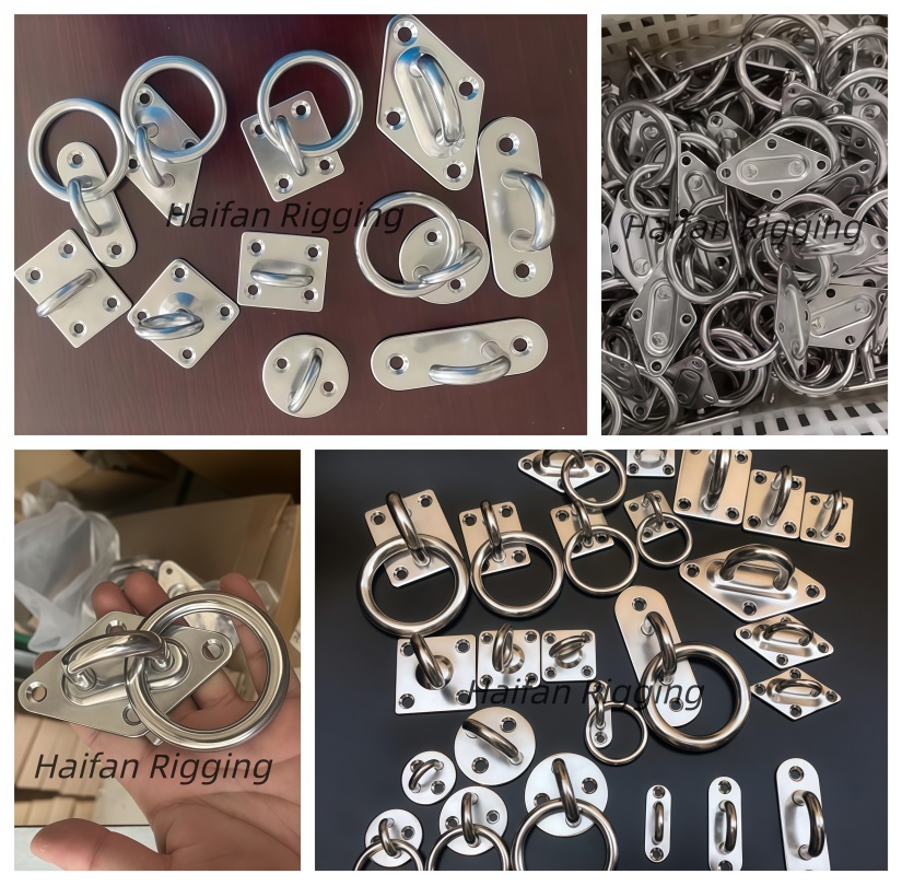 Stainless Steel Diamond Eye Pad Plate with Ring Stainless Steel Diamond Eye Pad Plate with Ring