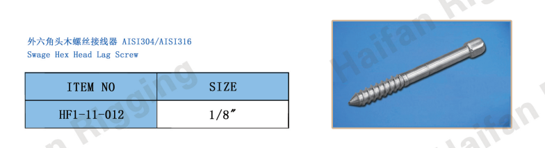 Swage Hex Head Lag Screw Swage Hex Head Lag Screw
