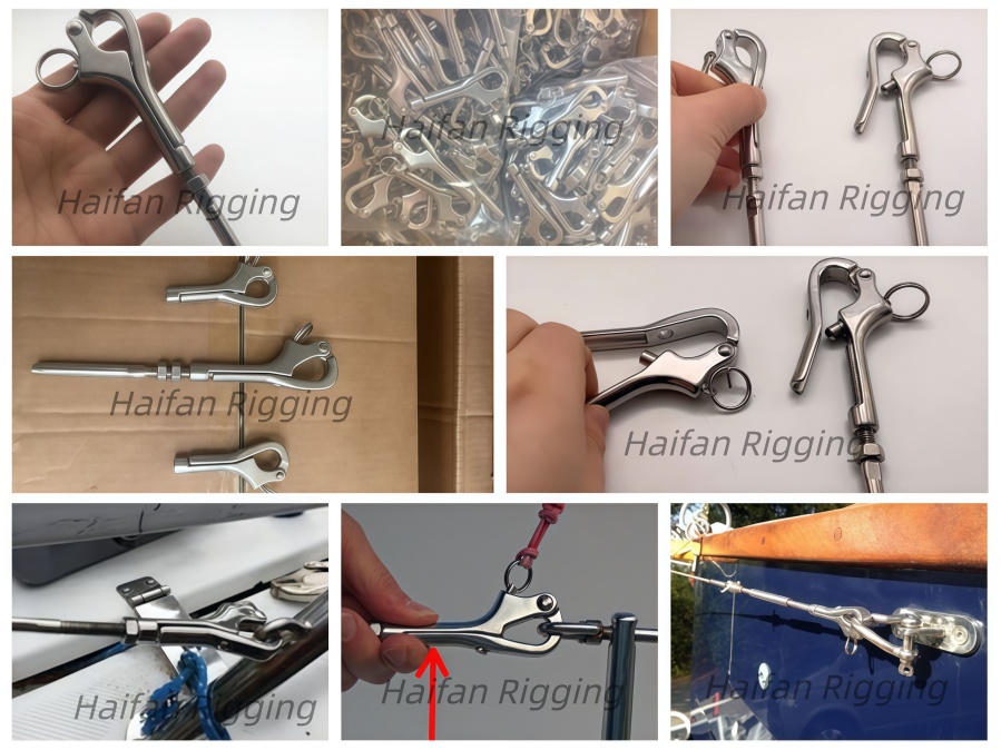 Pelican Hook with a Swage Screw Terminal Pelican Hook with a Swage Screw Terminal