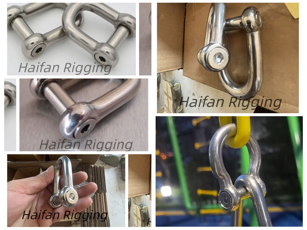 Stainless Steel D Shackle with Flush Allen Key Pin Stainless Steel D Shackle with Flush Allen Key Pin