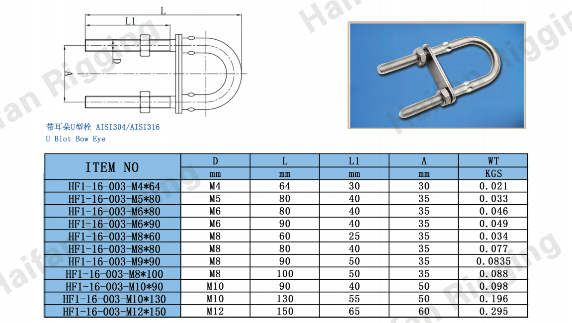 U Bolt with Plate-Nuts and Washers U Bolt with Plate-Nuts and Washers