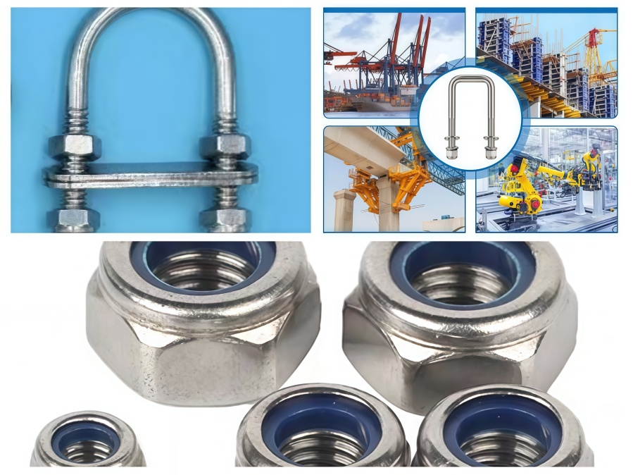 U Bolt with Double Washers and Nylock Nuts U Bolt with Double Washers and Nylock Nuts