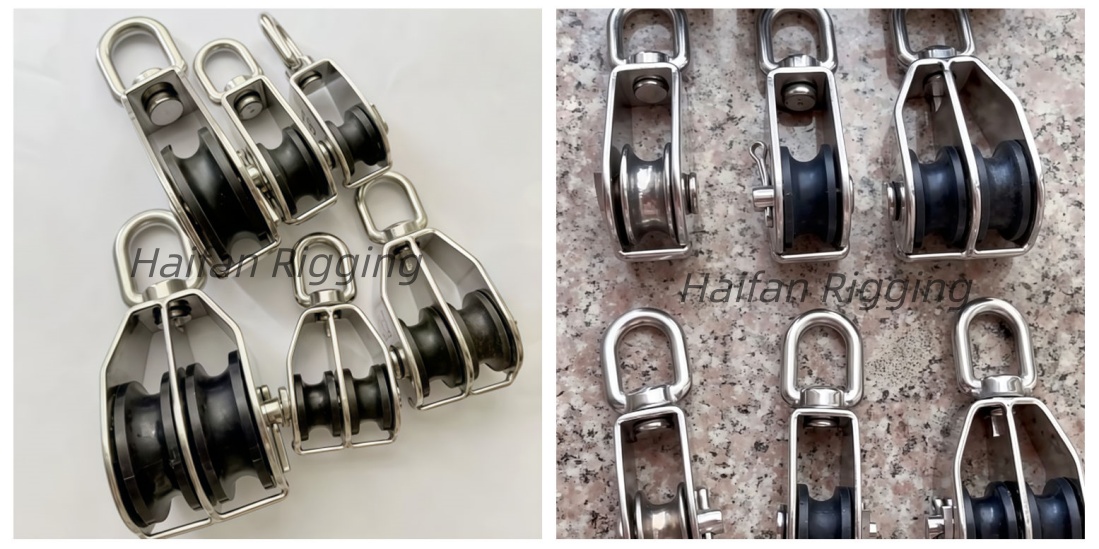 Swivel Eye Pulley with Double Nylon Sheaves Swivel Eye Pulley with Double Nylon Sheaves