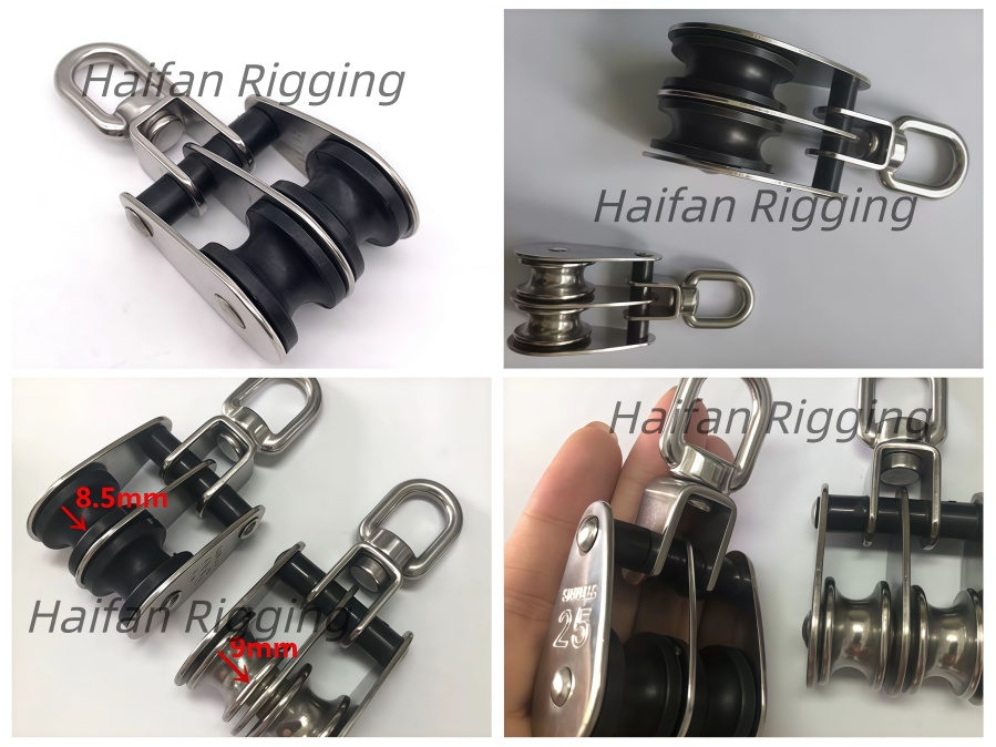 Swivel Toggle Eye Pulley Block Double Nylon Sheaves Swivel Toggle Eye Pulley Block Double Nylon Sheaves
