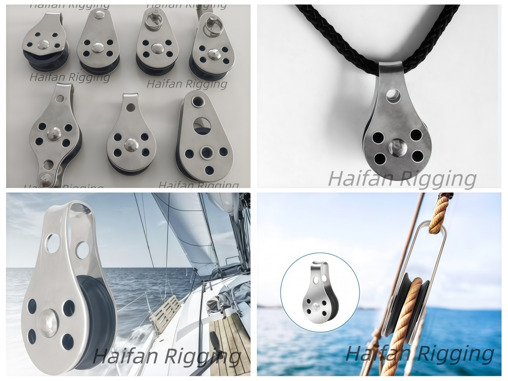 Marine 316 Stainless Steel Block Rope Pulley Nylon Sheave Sailing Kay Marine 316 Stainless Steel Block Rope Pulley Nylon Sheave Sailing Kay