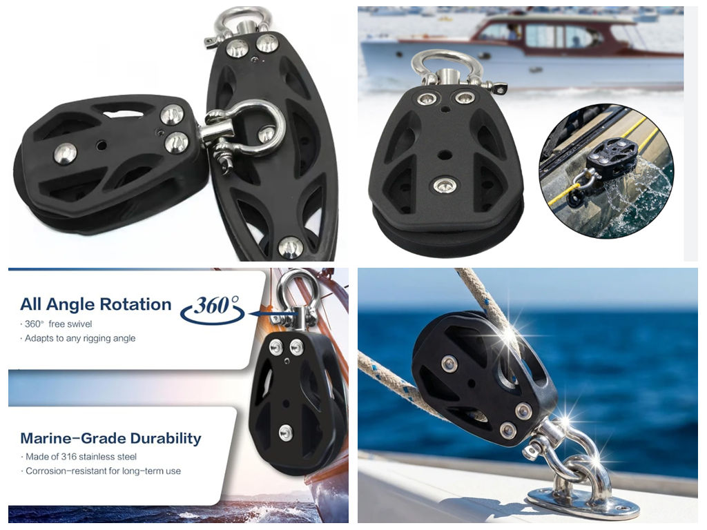 Single Swivel Sailing Block with Bow Shackle Single Swivel Sailing Block with Bow Shackle
