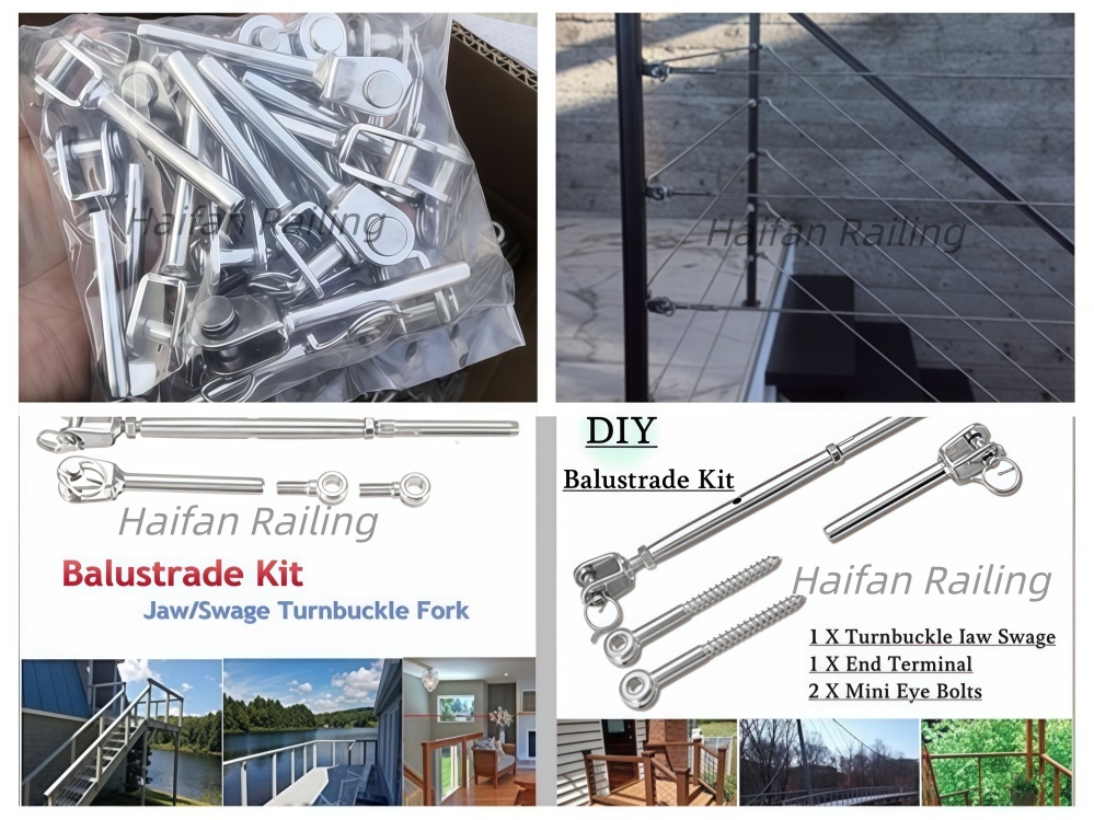 Cable Railing Hardware Jaw Swage Terminal Cable Railing Hardware Jaw Swage Terminal
