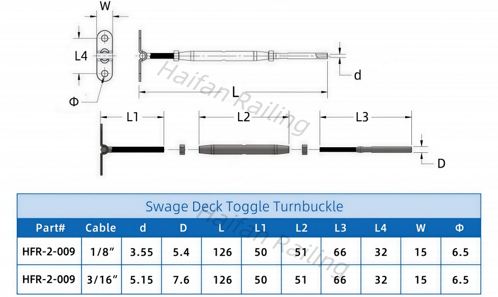 Cable Railing Hardware Swage Toggle Turnbuckle Cable Railing Hardware Swage Toggle Turnbuckle