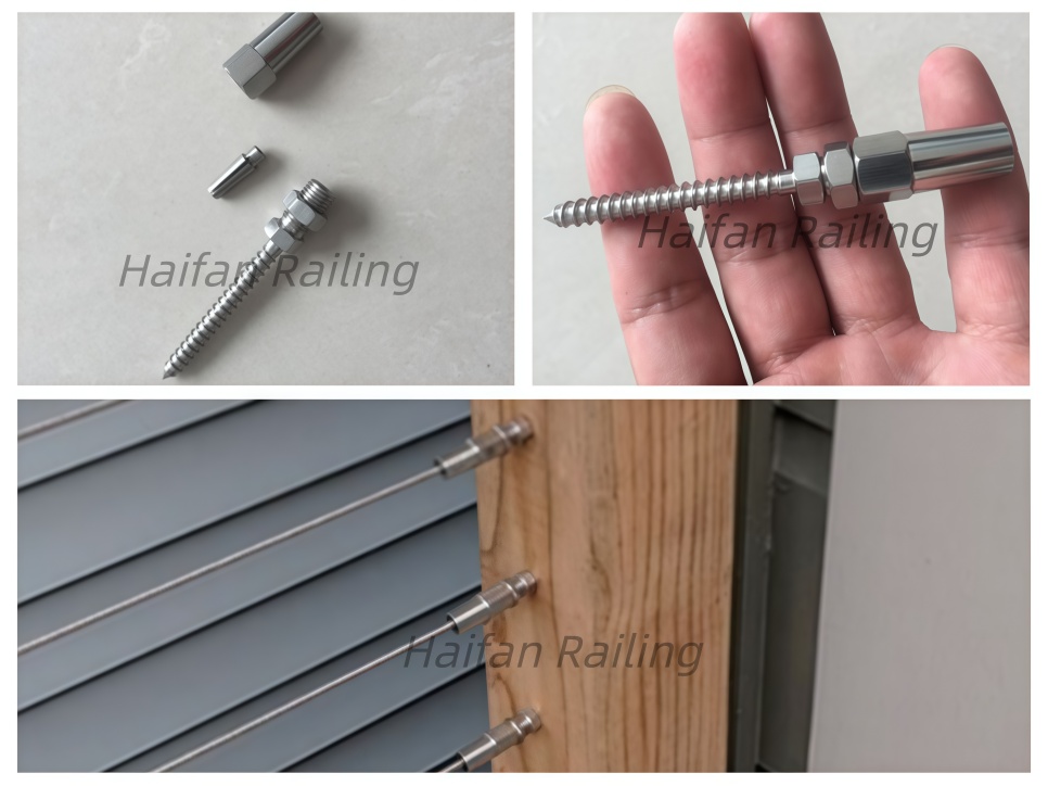Cable Railing Hardware Swageless Lag Screw Terminal Cable Railing Hardware Swageless Lag Screw Terminal