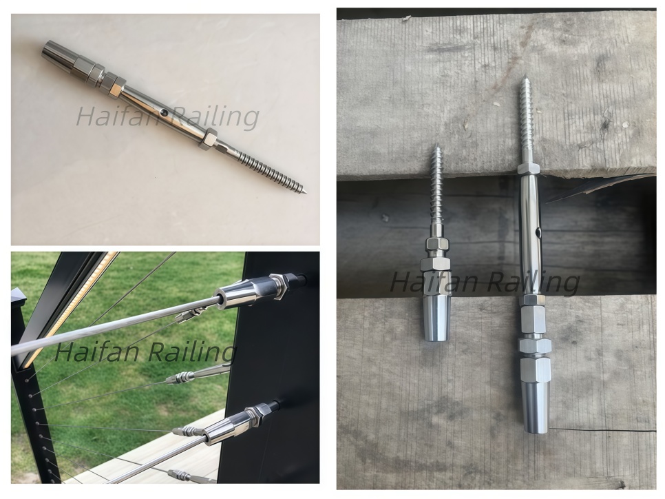 Swageless Turnbuckle with Lag Screw For Cable Railing Swageless Turnbuckle with Lag Screw For Cable Railing