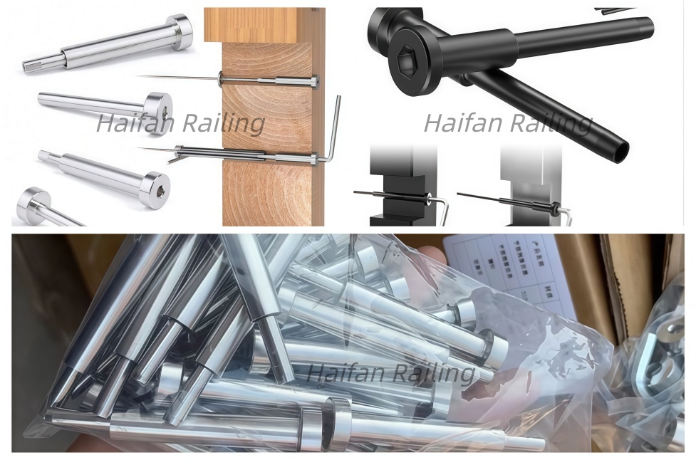 Invisible Cable Railing Receiver and Swage Stud End Kit Invisible Cable Railing Receiver and Swage Stud End Kit