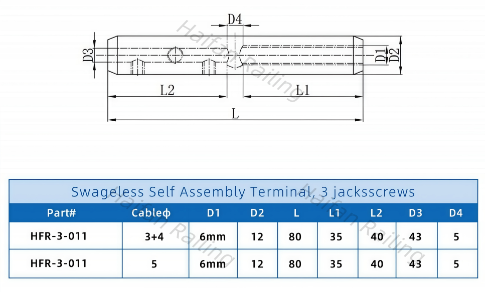 Swageless Self-assembly Threaded Stud Terminal