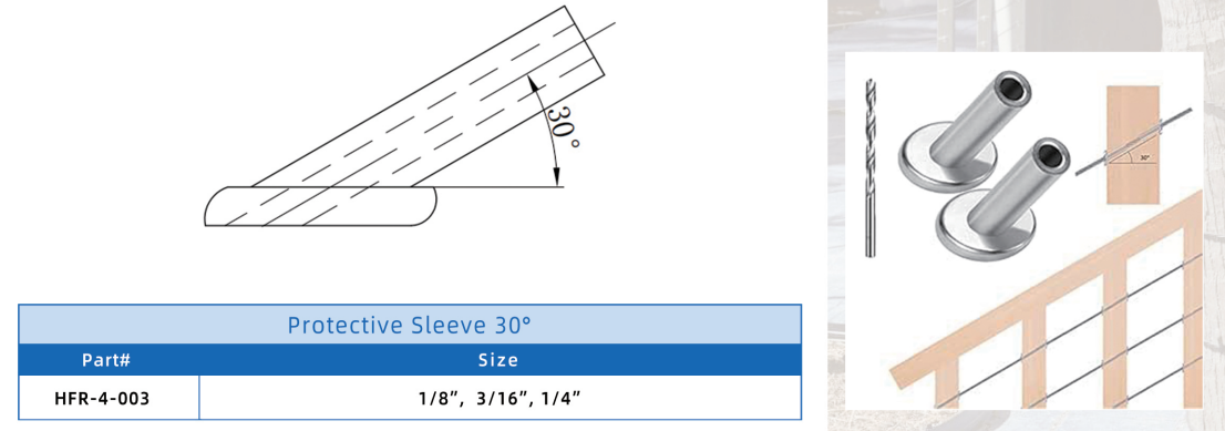 T316 Stainless Steel 30 Degree Angle Beveled Protector Sleeves Wood Post Protector