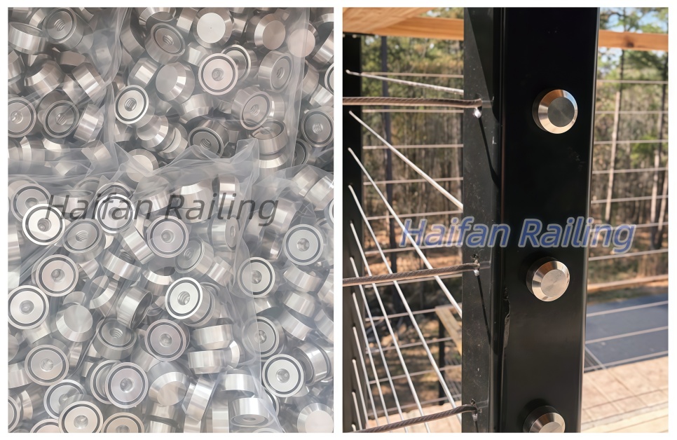 Chamfered Stainless Steel Cap and Washer Nut for Swage Threaded Terminals