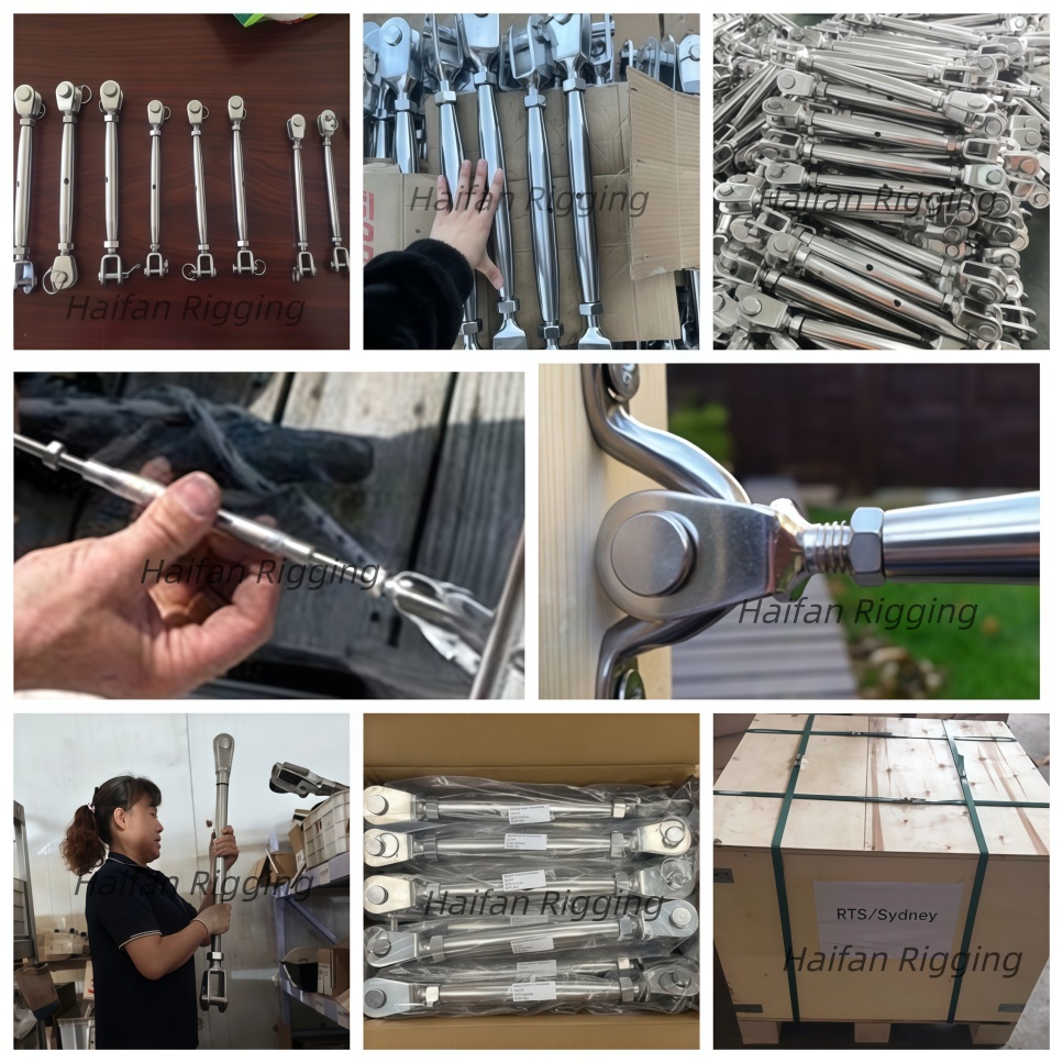 Stainless Steel Rigging Screw Closed Body Turnbuckle Jaw Jaw Type Turnbuckle