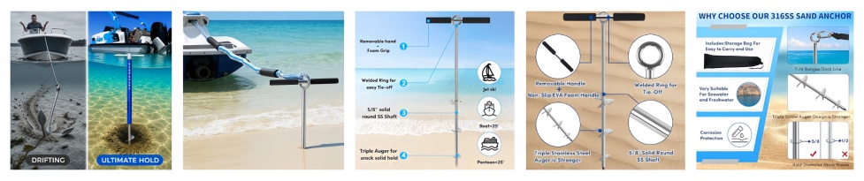 Triple Spiral Sheet Sand Anchor Triple Spiral Sheet Sand Anchor