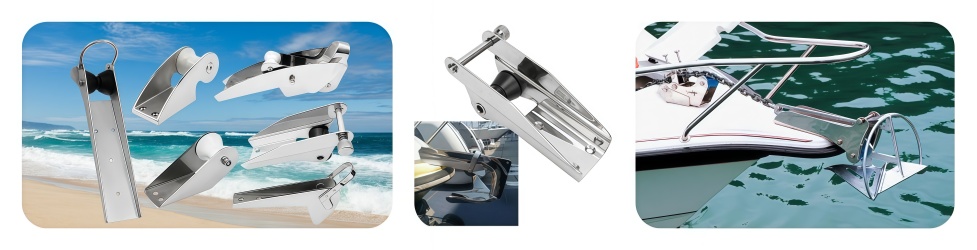 Bow Anchor Rubber Roller with Spring Pin