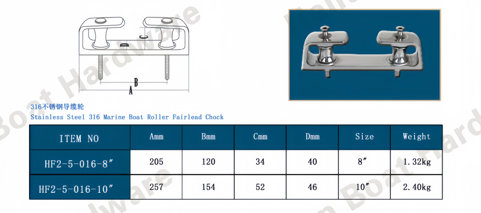 Marine Dual-Roller Bow Fairlead Chock Marine Dual-Roller Bow Fairlead Chock