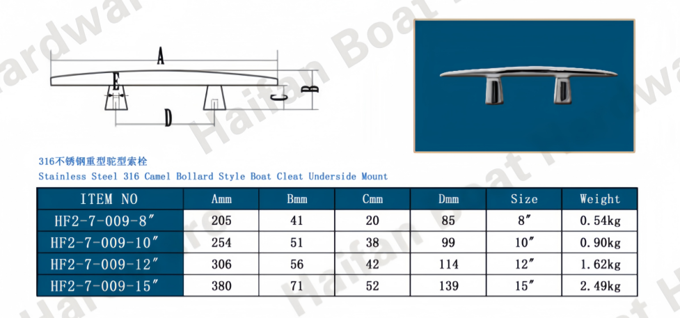 Camel Bollard Style Boat Cleat