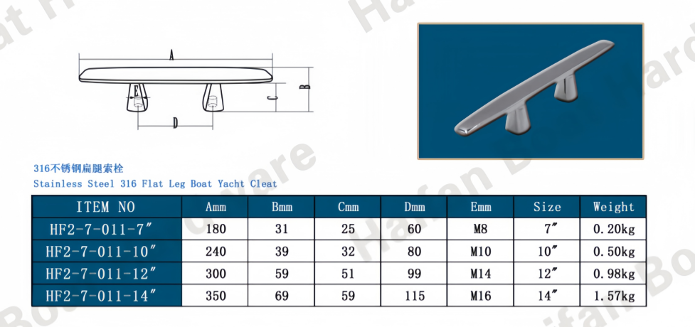 Low Silhouette Boat Cleat Low Silhouette Boat Cleat