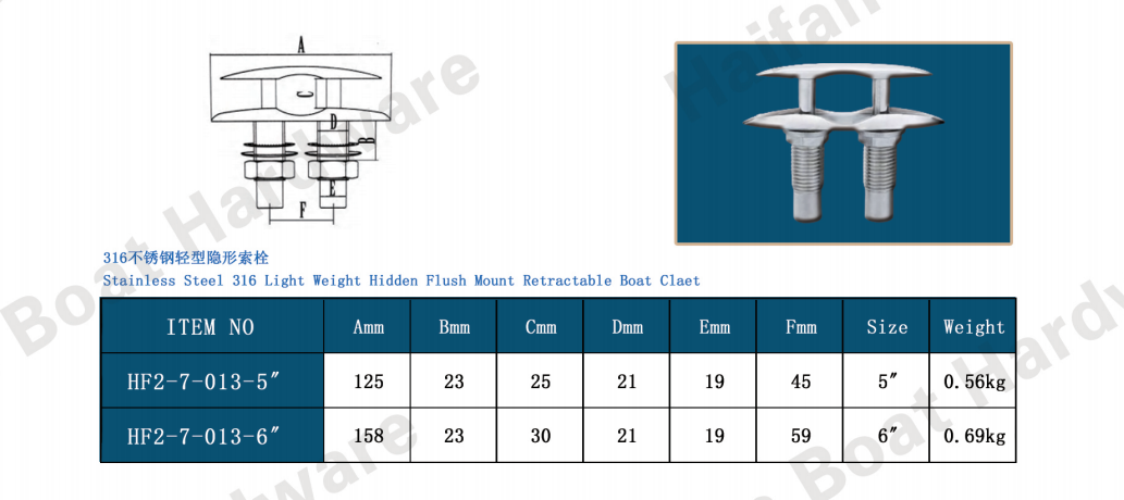 Hidden Flush Mount Retractable Boat Cleat Hidden Flush Mount Retractable Boat Cleat
