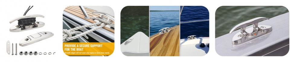 Surface-Mount Flip-Up Folding Boat Cleat. Surface-Mount Flip-Up Folding Boat Cleat.