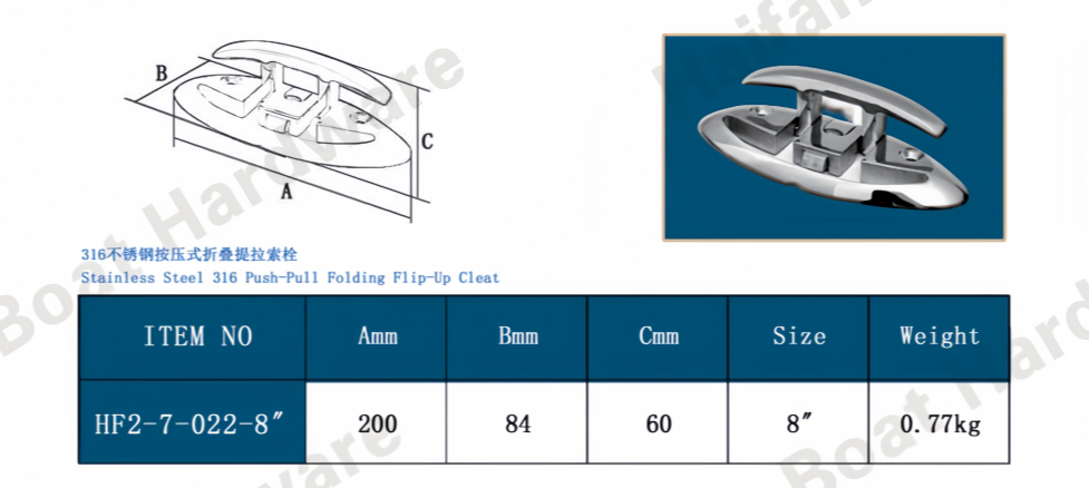 Push-Pull Folding Flip-Up Cleat Push-Pull Folding Flip-Up Cleat