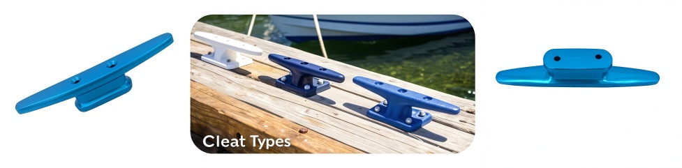 Blue Anodized Aluminium Boat Cleat Blue Anodized Aluminium Boat Cleat