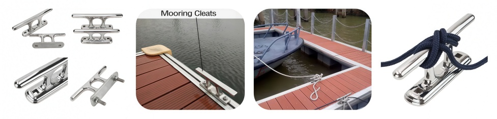 Open-Base Bollard Boat Marine Dock Bollard Cleat with Square Holes