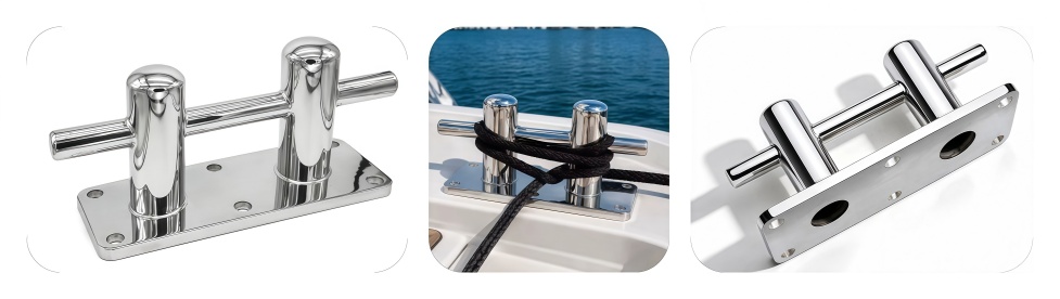 Round Cap Double Cross Cable Mooring Bollard Round Cap Double Cross Cable Mooring Bollard