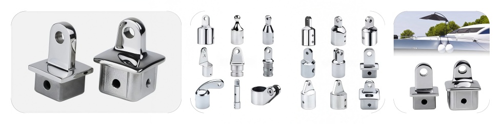 Square Top Eye End Cap Marine Bimini Fitting