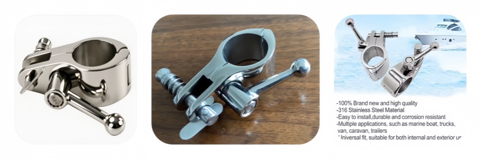 Hinged Jaw Slide Clamp with Quick-Release Pin and Wrench Hinged Jaw Slide Clamp with Quick-Release Pin and Wrench