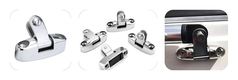 Top-Mounted 180-Degree Rotating Bimini Swivel Deck Hinge Top-Mounted 180-Degree Rotating Bimini Swivel Deck Hinge