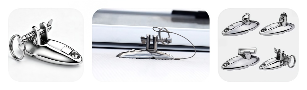 Bimini Top Swivel Deck Hinge with a Quick-Release Spring Pin Assembly Bimini Top Swivel Deck Hinge with a Quick-Release Spring Pin Assembly