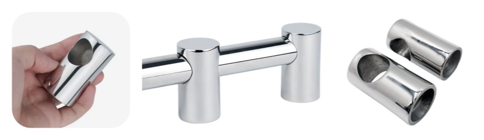 Marine Bracket Stanchion Boat Accessories 22mm 25mm Center Handrail Fitting Stanchion