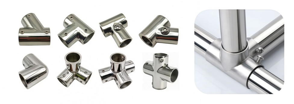 Marine 4 Way Elbow Pipe Fitting Connector