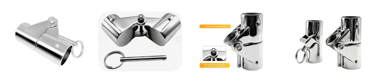 Folding Swivel Connector Boat Rail Tube Bimini Pipe Swivel Joint Fitting Folding Swivel Connector Boat Rail Tube Bimini Pipe Swivel Joint Fitting