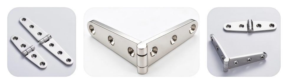 Marine-Grade Cast 6-Hole Strap Hinge Marine-Grade Cast 6-Hole Strap Hinge