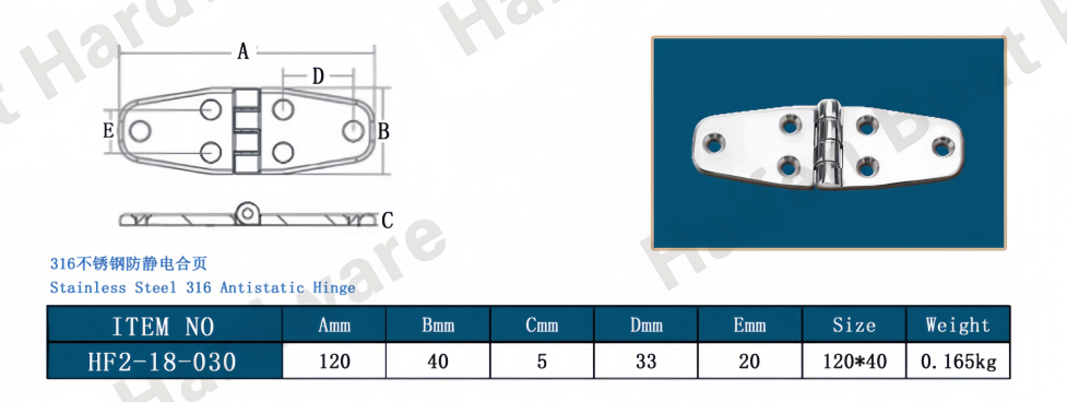 Antistatic Equal Strap Hinge Antistatic Equal Strap Hinge