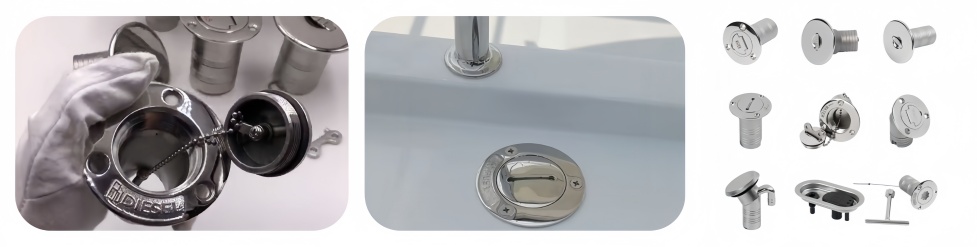 Fuel Fill with Deck Plate Key 38mm for Boats Fuel Fill with Deck Plate Key 38mm for Boats