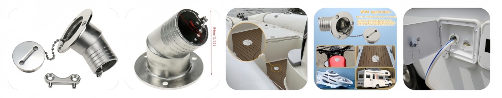 38mm Boat Deck Fill Filler Flip Cap Angled Neck with Key 38mm Boat Deck Fill Filler Flip Cap Angled Neck with Key